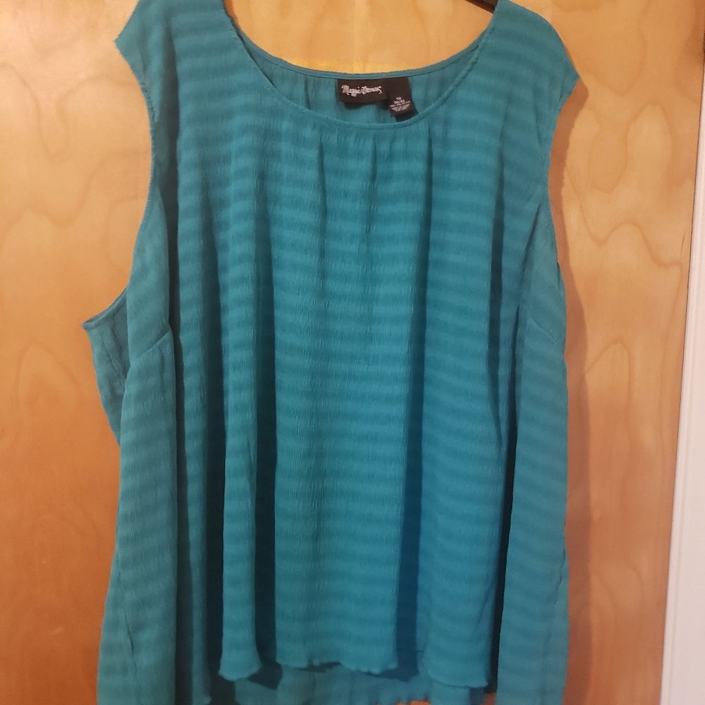 🔴Final Price -Comfy Crepe Teal Tank